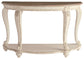 Realyn - Sofa Table - White / Brown