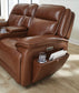 Healy Pier - Power Reclining Loveseat With Console / Adj Headrest - Chocolate