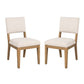 Millwork - Dining Chair (Set of 2) - White / Light Brown