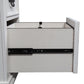 Allyson Park - L Shaped Desk With Hutch - Wirebrushed White / Charcoal