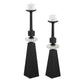 Ebon Glow - Floor Candleholders (Set of 2) - Black