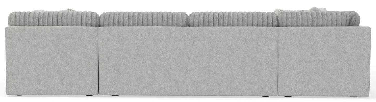 Logan - Upholstered Sectional With Comfort Coil Seating And Accent Pillows Included