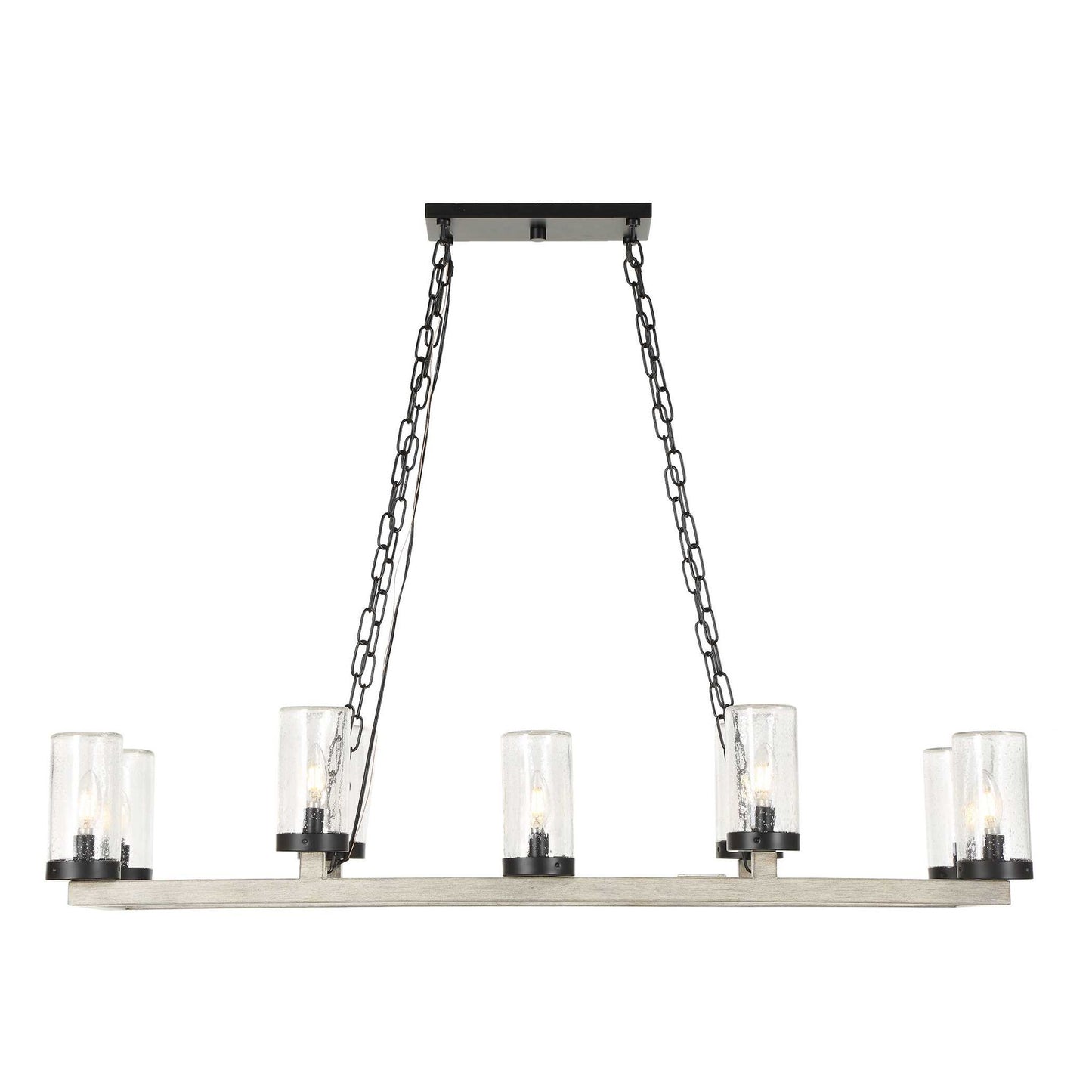Edgecomb - 10 Light Indoor-Outdoor Chandelier - Black / Gray