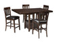 Haddigan - Rectangular Dining Room Counter Extension Table - Dark Brown