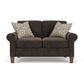 Moxy - Fabric Loveseat, Curved Sock Arms