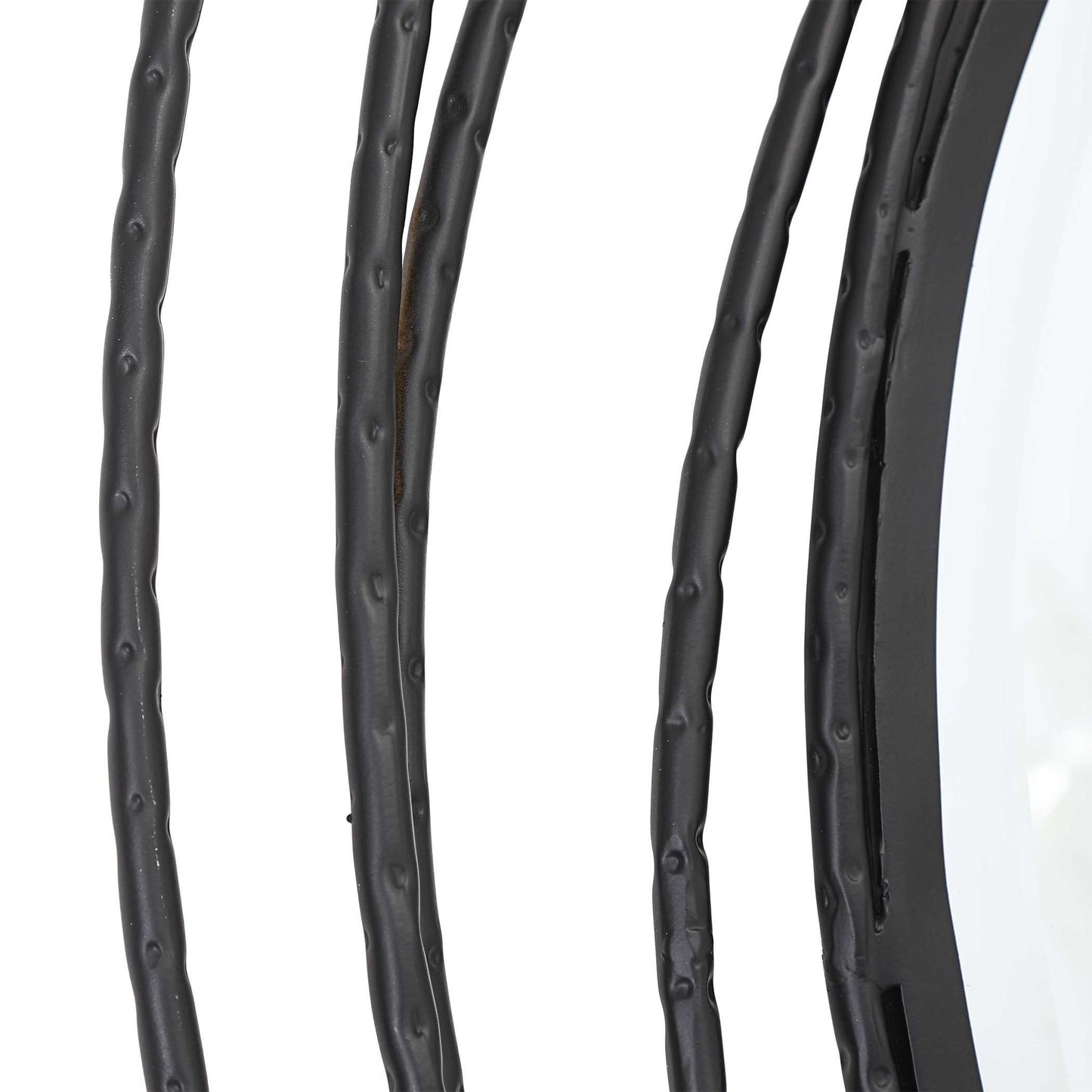 Whirlwind - Round Mirror - Black