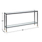 Javana - Glass / Iron Console Table - Brass,Bronze