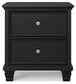 Lanolee - Two Drawer Nightstand - Black