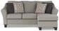 Kestrel - Queen Sofa Chaise Sleeper - Driftwood