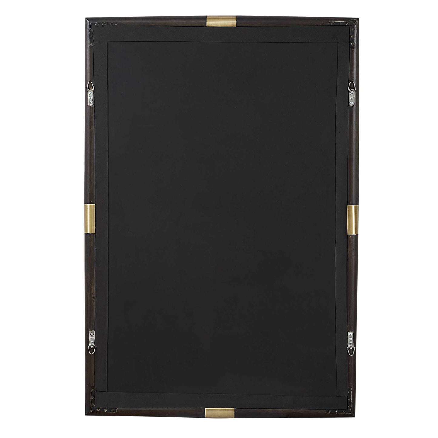 Larkin - Dark Wood & Brass Mirror - Dark Brown