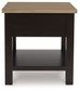 Drazmine - Rectangular End Table - Brown
