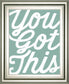 Positivity VII By Laura Marshall - Framed Print Wall Art - Green