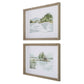 Serene - Lake Framed Prints (Set of 2) - Brown