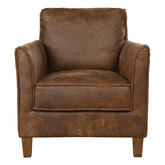 Fairbanks - Accent Chair - Brown / Woodtone