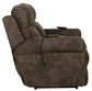 Tranquility - Power Headrest Power Lay Flat Reclining Cons Loveseat With CR3 Heat / Massage / Lumbar - Pewter