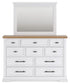 Ashbryn - Dresser And Mirror - White / Natural