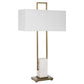 Column - White Marble Table Lamp