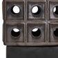 Lattice - Indoor-Outdoor Lantern Candleholder - Brown / Gray