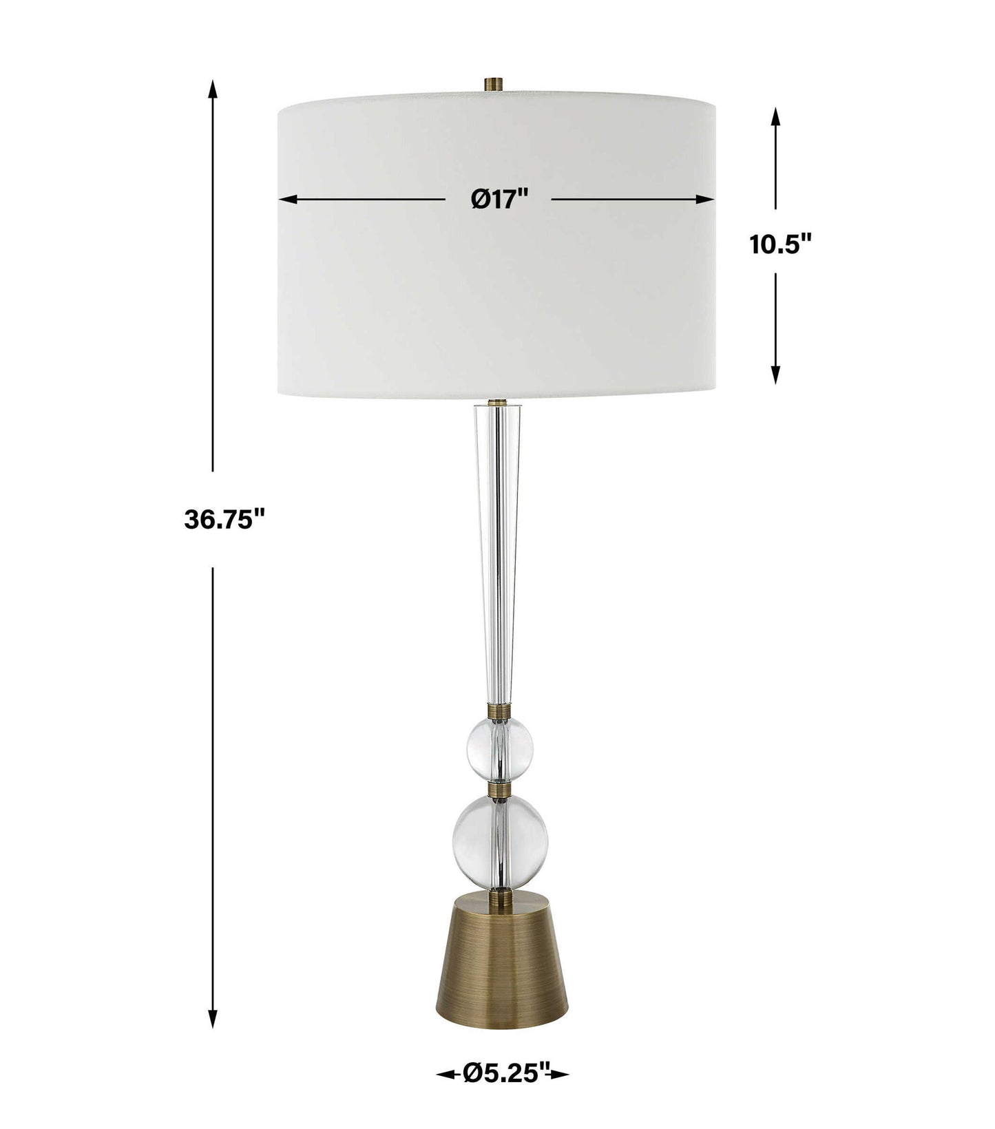 Annily - Crystal Table Lamp - Brass