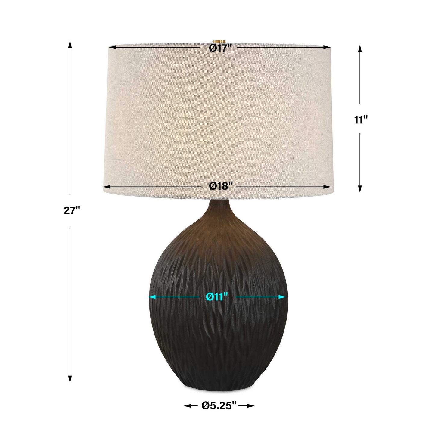 Levee - Satin Table Lamp - Black