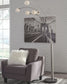 Winter - Metal Arc Lamp  - Silver Finish