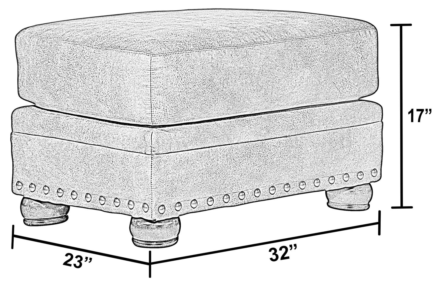 Briarcliff - Ottoman - Pebble