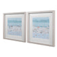 Sea Glass Sandbar - Framed Prints (Set of 2) - Light Blue