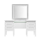 Reflections - Vanity Desk - Pearl White & Rhinestone