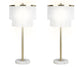 "Tassel Elegance II" Metal Table Lamp (Set of 2) - Soft Gold / White