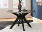Glinari - 5 Pc. - Dining Room Table, 4 Side Chairs - Taupe / Black