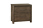 Crafted Oak - Nightstand 2 Drawers - Dark Brown