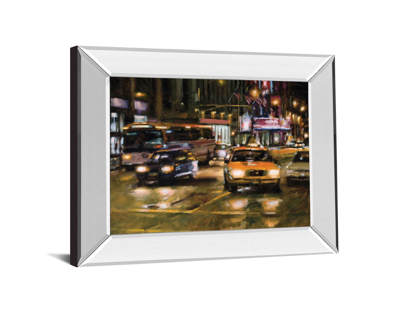Radio City, New York City By Desmond O'hagan - Mirror Framed Print Wall Art - Green