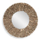Rossetti - Round Interwoven Wood Mirror - Woodtone