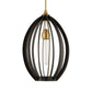 Darby - 1 Light Architectural Oval Pendant - Bronze / Black
