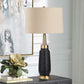 Spyglass - Wood Grain Table Lamp - Black