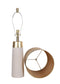 "Luxe Radiance" Ceramic Table Lamp (Set of 2) - Off White / Gold