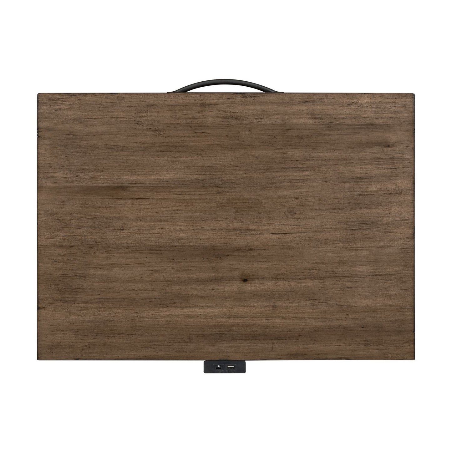 Shaker Lakes - Open Nightstand With Charging Station - Harvest Brown