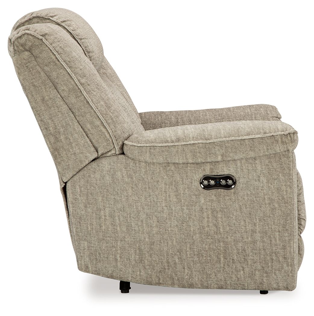 Hindmarsh - Power Recliner/ Adj Headrest - Stone