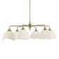 Biddeford - 6 Light Beaded Pendant - White