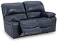 Leesworth - 3 Pc. - Power Reclining Sofa, Power Reclining Loveseat, Power Rocker Recliner - Ocean