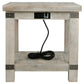 Carynhurst - Rectangular End Table - White Wash Gray