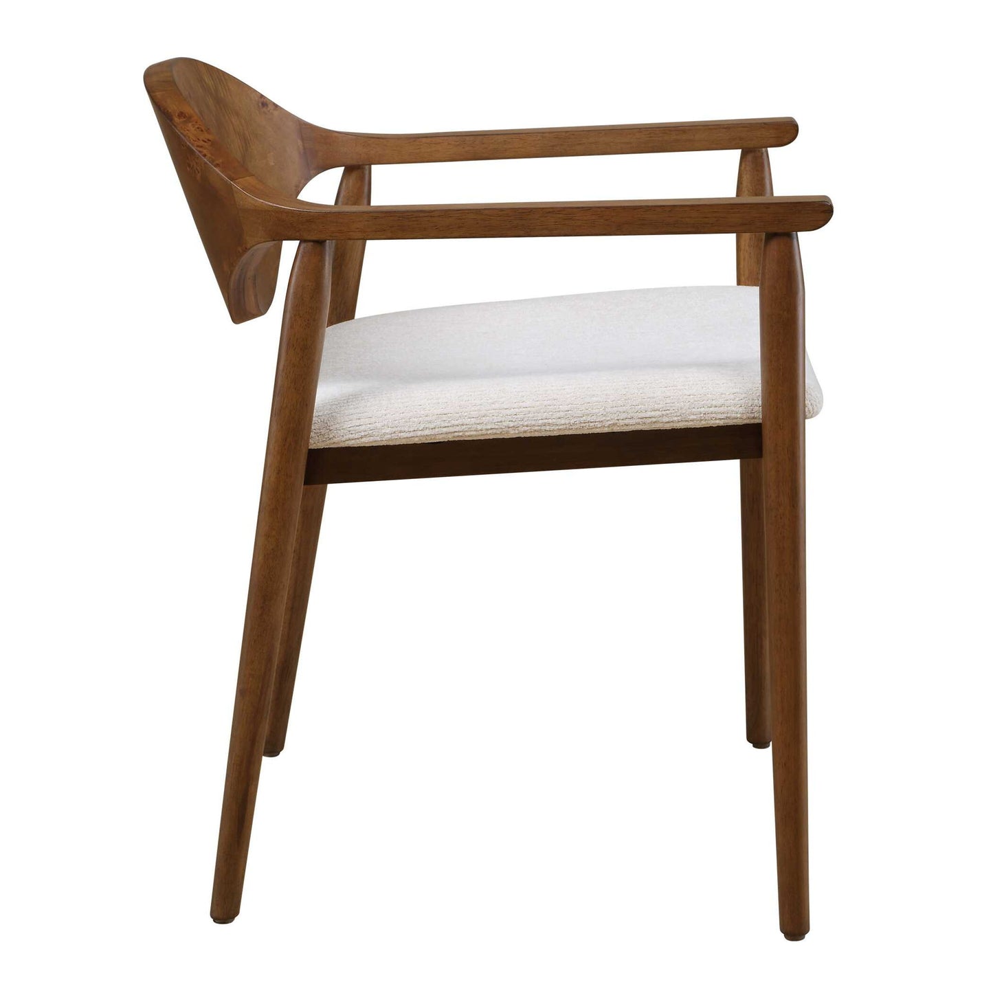 Augusta - Burl Dining Chair - Brown,White