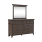 Paradise Valley - Dresser & Mirror - Saddle Brown