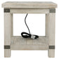 Carynhurst - Rectangular End Table - White Wash Gray