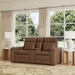 Dutch - Power Reclining Loveseat With Console, Power Headrest & Lumbar