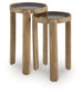 Jossor - Accent Table Set (Set of 2) - Light Brown
