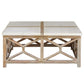 Catali - Stone Coffee Table - White & Light Brown