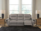 Real Moments - Power Reclining Sofa With Audio Seating - Ash