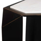 Keenan - Geometric Accent Table - Bronze / White