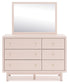 Wistenpine - Dresser And Mirror - Blush